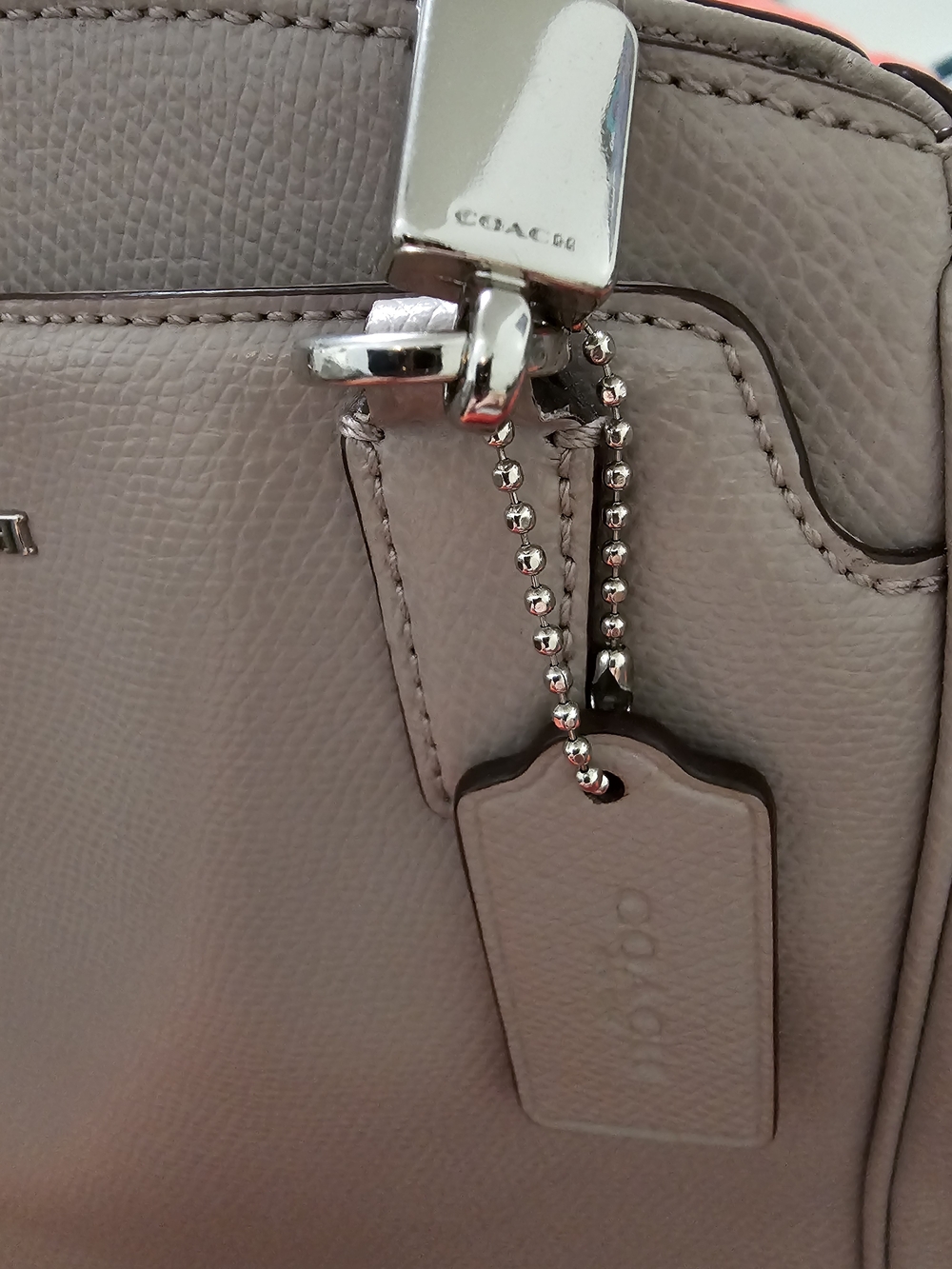 Coach Phoebe Pebble Leather Satchel Shoulder Bag Gray F35723 - Picture 3 of 7